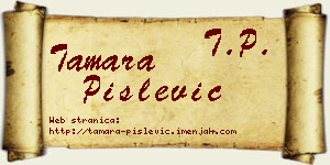 Tamara Pislević vizit kartica